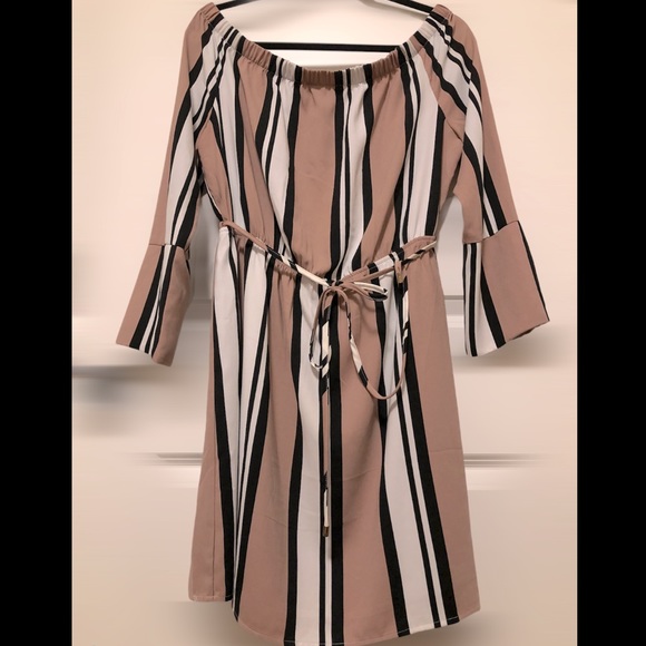 midi striped dress - Picture 1 of 3